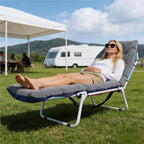 LILYPELLE Portable Folding Camping Cot, Adjustable 5-Position Face Down Folding Chaise Lounge Chairs, Outdoor Portable Folding Bed Sleeping Cot for Camping, Pool, Beach, Patio
