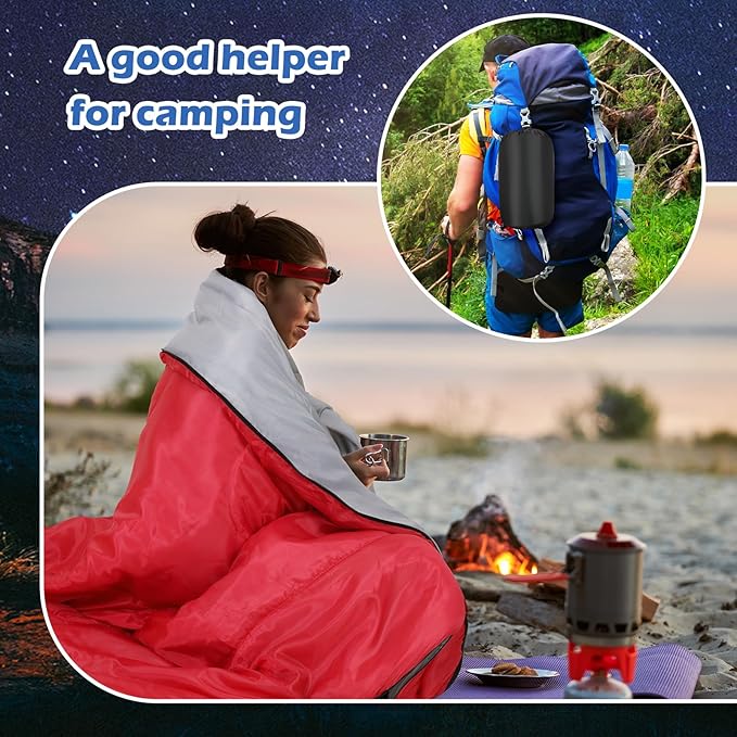 Macarrie 12 Pack Camping Sleeping Bags for Adults Homeless Bulk Cold Weather Kids Sleeping Bag Lightweight Waterproof Compression Sack for Backpacking Traveling Hiking Outdoor Shelter