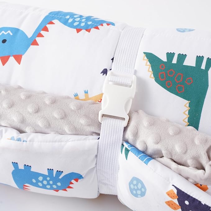 Bunnikins & Clover Toddler Nap Mat with Removable Pillow, Nap Mats for Preschool, Easy Clean Toddler Nap Pad for Kindergarten, Kids Sleeping Bag for Travel Camping