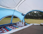 Vidalido 3-4 Person Camping Tent with 2 Large Mesh Door 4 Mesh Window Family Tents, Double Layer Waterproof Portable Easy Setup Camp Tent, Canvas Dome Tents for Camping Outdoor Hiking and Backpacking