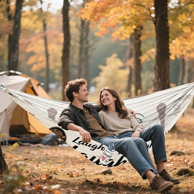 Camping Hammock Kitchen Forks Spoons Heart Single Portable Hammocks 500 lb Upgraded Thickened with Tree Straps and Attached Carry Bag,Perfect for Outdoor,Indoor,Beach,Camping,Travel