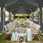 COBIZI Canopy Tent 10x30 Pop Up Canopy with 8 Removable Sidewalls Party Tents for Parties Wedding Patio Commercial Waterproof and UV50+ Ez Outdoor Instant Gazebo with Roller Bag & 4 Sandbags(Grey