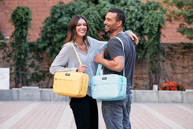 PackIt Freezable Zuma Can Cooler, Built with EcoFreeze Technology, Collapsible, Reusable, Zip Closure with Adjustable Shoulder Strap, Fits 15, 12 Oz Cans