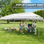 COBIZI 10x20 Pop Up Canopy Tent, Outdoor Party Tent with 6 Sidewall One Push Setup Glow, 3 Adjustable Height Air Vent Waterproof UPF50+, Bag, 4 Sandbag, 6 Stake, 12 Rope for Beach, Commercial