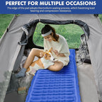 HiiPeak Ultralight Inflatable Sleeping Mat with Built-in Foot Pump & Pillow, Compact Air Mattress for Backpacking, Hiking (Light Blue)