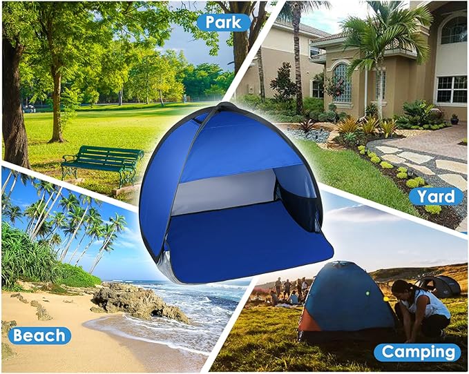 Mini Tent for Pets Small Dog Tent for Beach Portable Pop Up Sun Shade Shelter with Phone Compartment for Puppy and Large Cats Small Animals Sun Canopy for Camping and Outdoor