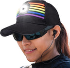 Head Lightz Rechargeable LED Baseball Cap – Built-in USB Light with 3 Brightness Levels – Perfect for Running, Walking, Golf & Camping – Hands-Free Lighted Hat – Oprah’s Favorite Things – Rainbow