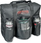Chef Master Camp Stove Carry Bag - Multi-Pocket for Camp Stove & Butane/Propane Fuel Canisters - Fits Most Portable Gas Stoves - Rugged Camping Accessories - 90800