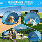 Extra Large Dog Beach Tent - 47" Lx39 Wx30 H,Portable Outdoor Pop Up Pet Tent for Camping with Dogs Cats,Waterproof Dog Sun Shade Shelter for Medium-Sized to Bigger Pets