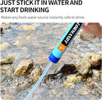 Personal Water Filter, Straw Water Purifier System, Outdoor Portable Water Filter Straw, Emergency Survival Gear for Hiking Camping Accessories Travel Fishing Emergency Preparedness