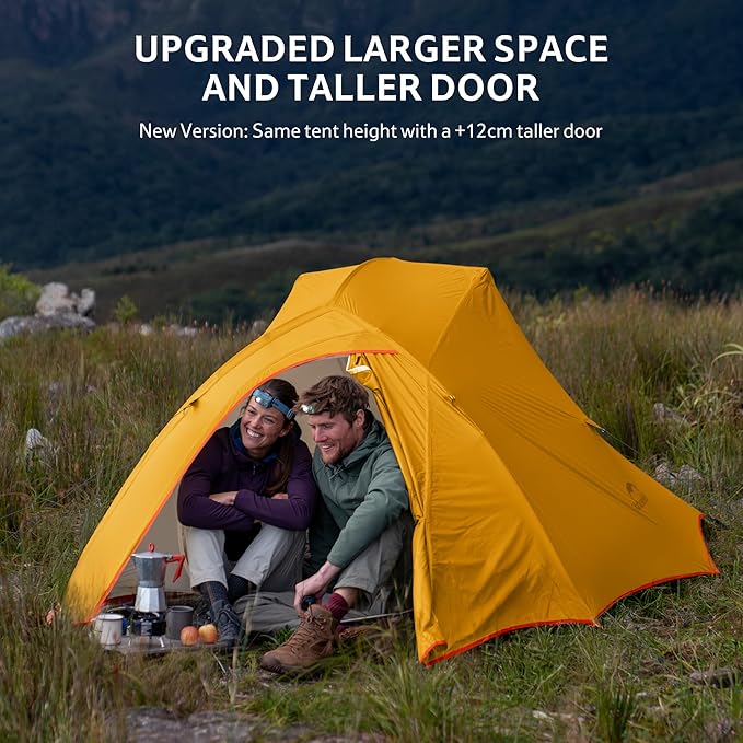 Naturehike Cloud Up 3 Person Backpacking Tent with Footprint - 3 Season Free Standing Lightweight 3 Person Camping Tent | with Footprint, Free Standing, Dome, Camping, Hiking, Waterproof