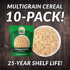 Valley Food Storage Multigrain Dried Cereal | 10-Bag Bucket, 100 Servings | Premium Emergency Food Supply, 25 Year Shelf Life | Survival Breakfast Food for Camping, Prepper Storage & Off-Grid Living