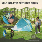 CloudCamp Inflatable Tents for Camping- 6 People Waterproof Oxford Fabric(210D), Quick Setup Air Tent with Manual & Battery Pump, UV Protection, 4-Season Inflatable Tent