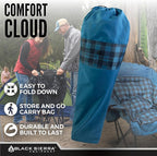 Black Sierra Oversized Camping Chair for Adults – 400 lb Heavy Duty Folding Chair with Cup Holders & Carry Bag