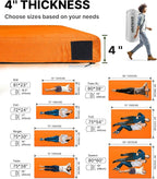 4 INCH Extra Thick Memory Foam Camping Mattress, 30D Foam Camp Pad for Car Tent Cot, Roll Up Mattress for Guests Sleepovers RV Truck Camper