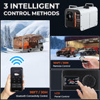 8KW Diesel Heater, Portable Diesel Air Heater All in One 110V/12/24V with App Control, Remote Control and Display Screen,Fast Heating Horizontal Diesel Heater for Campers RV Trailer Garage Home Tent