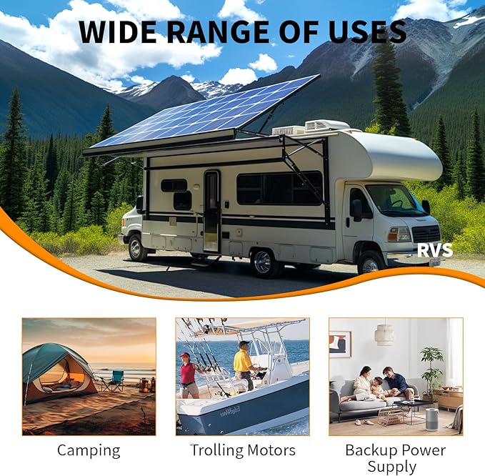 2 Pack 12V 300Ah LiFePO4 Battery 200A BMS 3840Wh Up to 6000+ Deep Cycle Lithium Iron Phosphate Battery Perfect for RV Camping Marine Solar Energy Storage Backup Power