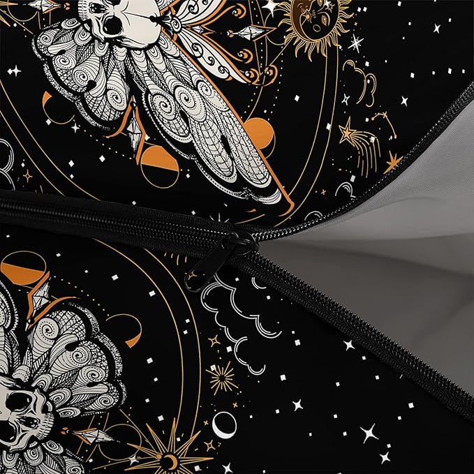 HOSIMA Butterfly Sleeping Bags for Adults and Kids for Camping,Black Gothic Ultralight Sleeping Bag for Cold Weather Summer.