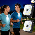 Running Lights for Runners, 2 Pack Mini Clip on Flashlight with 4 Modes, Rechargeable Safety LED Lights for Night Walking, Running Accessories & Camping Light Gear for Hiking, Jogging, Dog Walking