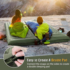 Elegear CumbreX Single Sleeping Pad for Camping, 4.7" Ultra-Thick Inflatable Camping Sleeping Pad with Built-in Foot Pump & Quick Inflation, Portable Camping Sleeping Mat for Backpacking Hiking Tent
