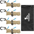HIKEMAN Reflective Tent Rope Guyline - 4M Camping Guide Ropes,3mm Tent Guy Ropes Cord with Aluminum Tensioners Adjuster for Outdoor Camping Hiking Caravan Awning Tents (Coffee, 3mm)