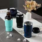 HAUSHOF 4 in 1 Insulated Stainless Steel Can Insulator, Fits Standard & Slim 12 oz Cans|Beer Bottles, Perfect for Outdoors