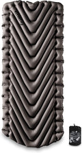 Klymit Static V Luxe Sleeping Pad, Lightweight Lofted Camping Air Mattress for Tents and Cars with Body Mapping Tech, 3 In Thick Grey