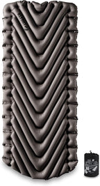 Klymit Static V Luxe Sleeping Pad, Lightweight Lofted Camping Air Mattress for Tents and Cars with Body Mapping Tech, 3 In Thick Grey
