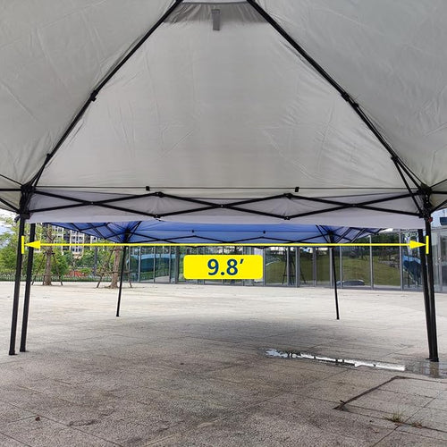 10 Ft Canopy Rain Gutter for Pop Up Canopy, Tent Accessories for Rains, Drainage on Both Sides of Canopy Gutter(Blue)
