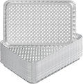 SafBbcue Disposable Grill Toppers 20-Pack Disposable Aluminum Foil Grill Topper Pans BBQ Grill Grate Liners for Outdoor Cooking & Camping Prevents Food from Sticking or Falling Through The Grill