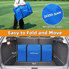 G GOOD GAIN Portable Soccer Bench - Team Bench Soccer 6 Seats with Bag, Sideline Folding Bench, Folded Chair Seating 6 for Football Camp Outdoor Sport Events, Team Chairs for Adults, Blue