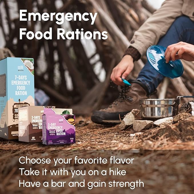 Emergency Food Supply - Coffee Mocha Survival Ration - 20 Years Shelf Life - 7 Days