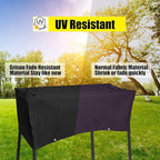 Grisun Patio Cover for Camp Chef 3 Burner Stoves, Waterproof Anti-Fade 3 Burner Stove Cover for PRO90, PRO90X, SPG90B, TB90LW, TB90LWG, TB90LWG15, DB90D, Handles for Easy Lifting, 600D Fabric, Black