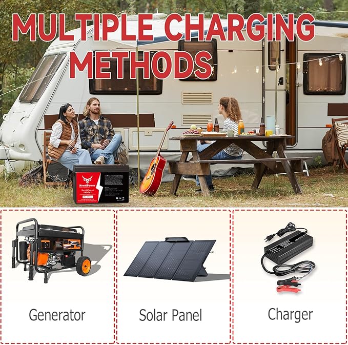 12V 300Ah LiFePO4 Battery Small Size, 3840Wh Lithium Battery with 200A BMS, Up to 10000+ Rechargeable Cycles, Perfect for RV Camping, Trolling Motor, Solar Power Storage