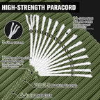 1200 Paracord Rope - 4.4mm 14 Strand Nylon Parachute Spool para Cord Lanyard for Outdoor Camping Survival Utility Tent Crafting DIY Projects Fishing Clothsline Bracelet - ArmyGreen 1000FT