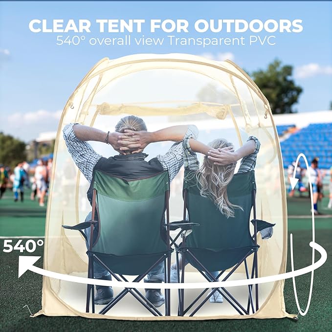 All Weather Proof Pod Sports Tent,Outdoor Weather Tent Sports Pod Pop Up Shelter with Sealed Floor,2-4 Person Clear Tent for Sport Event,Camping,Fishing 8 Sizes & Multicolor