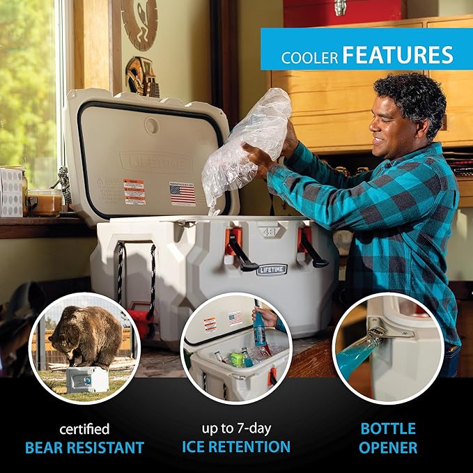 Lifetime Hard Cooler, High Performance Ice Chest