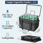 OPUX Cooler Bag, 48/60 Cans Insulated Soft Collapsible Portable Cooler, Soft Sided Leakproof Cooler for Beach Camping with Shoulder Strap, Ice Chest for Travel Road Trip Picnic
