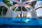 KTT Extra Large Tent 10-12-14 Person(B),Family Cabin Tents,2 Rooms,3 Doors and 3 Windows with Mesh,Straight Wall,Waterproof,Double Layer,Big Tent for Outdoor,Picnic,Camping,Family Gathering