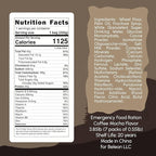 Emergency Food Supply - Coffee Mocha Survival Ration - 20 Years Shelf Life - 7 Days