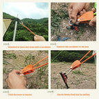 Hikeman Camping Rope with Ratchet Pulley,Quick Setup Outdoor Guy Lines Adjustable Tent Tie Downs Rope Hanger for Canopy,Kayak and Canoe,Grow Light (4PCS,Black)