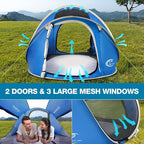 Easy Pop Up Tent 2-4 Person Waterproof - Pop-Up Camping Tents Automatic Tent Throw Pop Up Instant Flip Pop Tent for Camping,by ZOAMKE
