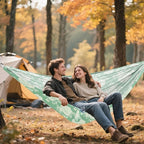 Peony Mint Green Hammocks for Camping Cloth Hammock for Outside Camping Essentials