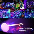 96 LED 395nm UV / 6500K Flashlight Camping Blacklight , 10000mAh Rechargeable, 3000 Lumens, Glow Lights for Party , Bedroom, Fluorescent Poster , Dog/Cat Urine ,Halloween Black Light (UV(Remote))
