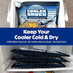 Cooler Shock Reusable Ice Packs for Cooler - Long Lasting Cold Freezer Packs for Coolers and Lunch Boxes - Cooler Ice Packs for Camping Gear, Fishing, Road Trips, Beach Must Haves