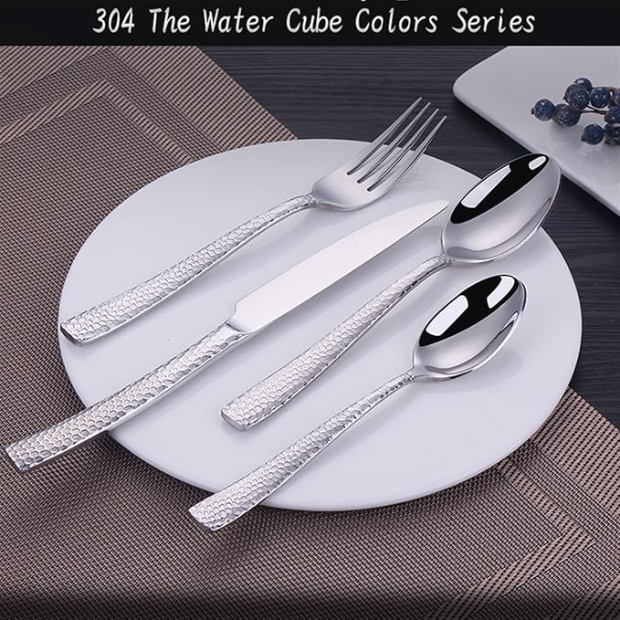 Flatware Sets 4pcs/Set Golden ?Portable Stainless Steel Cutlery Complete of Dining Tableware Kitchen Gadget Sets Dinner Forks Knives Spoon