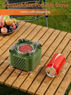 Indwell Infrared Propane Camping Stove - CSA Certified Portable Gas Stove with 23inch Extended Hose & Piezo Ignition, Windproof Single Burner for Backpacking, Hiking, Fishing & Emergency Preparedness