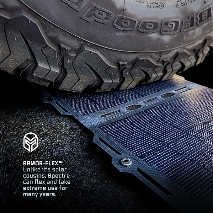 Dark Energy Spectre 18W Folding Solar Panel with Water-Resistant Molle Travel Bag for Electronics | Charge Any Device, Anywhere, Anytime via Solar Panel or Signature Series Wall and Car Adapters