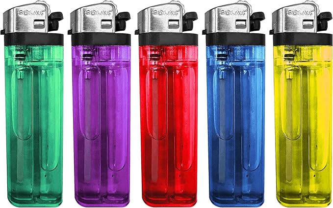 Disposable Lighters (Pack of 100) | Solar Lite® - Bonus Free 5-Pack lighters Included with Every 100pk Purchase.