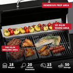 4-Burner Propane Gas BBQ Grill, 40,000 BTU Output Stainless Steel Gas Barbecue Grill with Side Tables & Wheels for Backyard,Camping and Outdoor Cooking (Black)